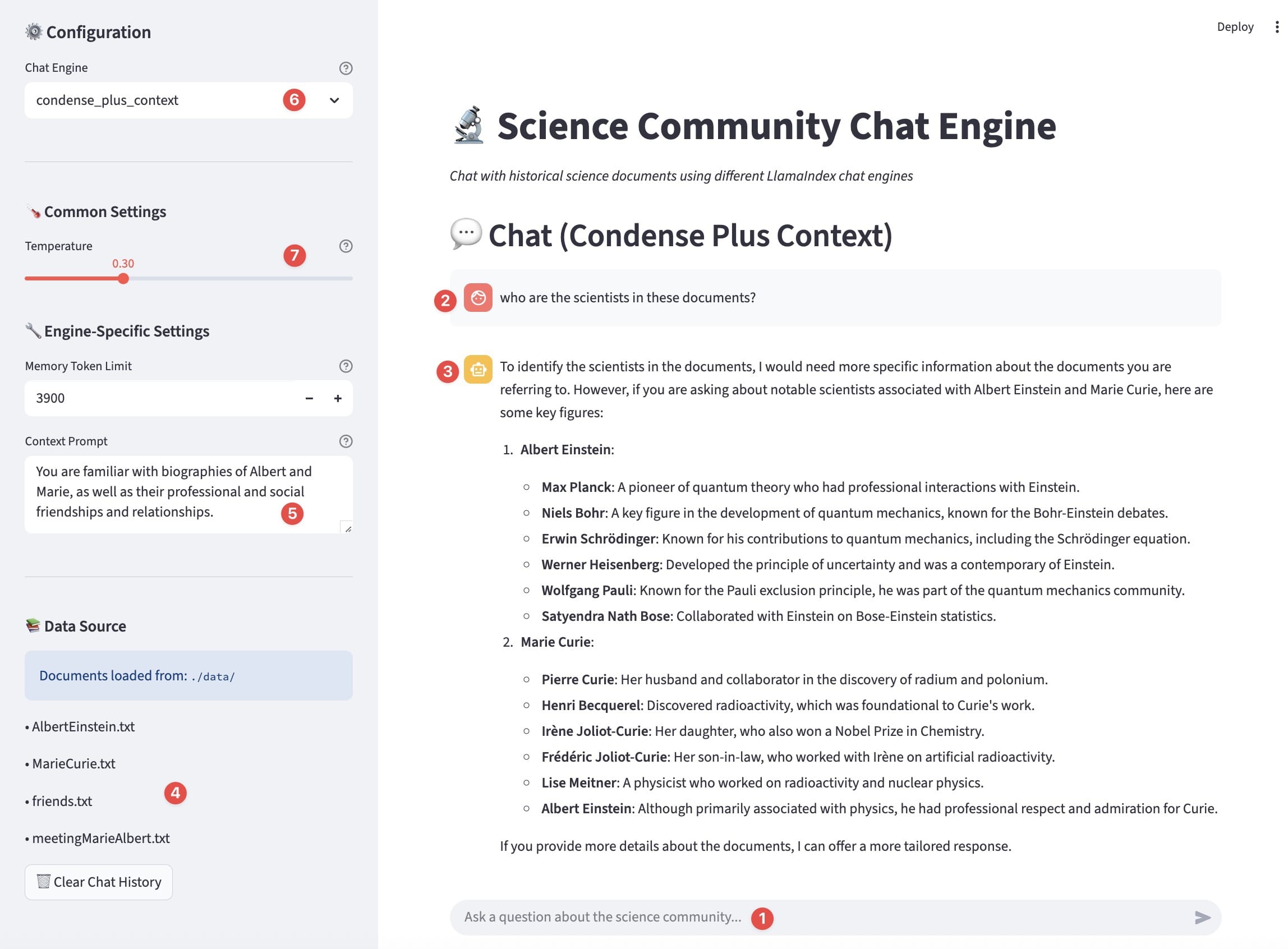AI Chatbot for Science Community