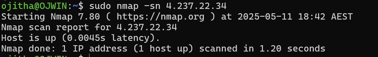 nmap Host scanning