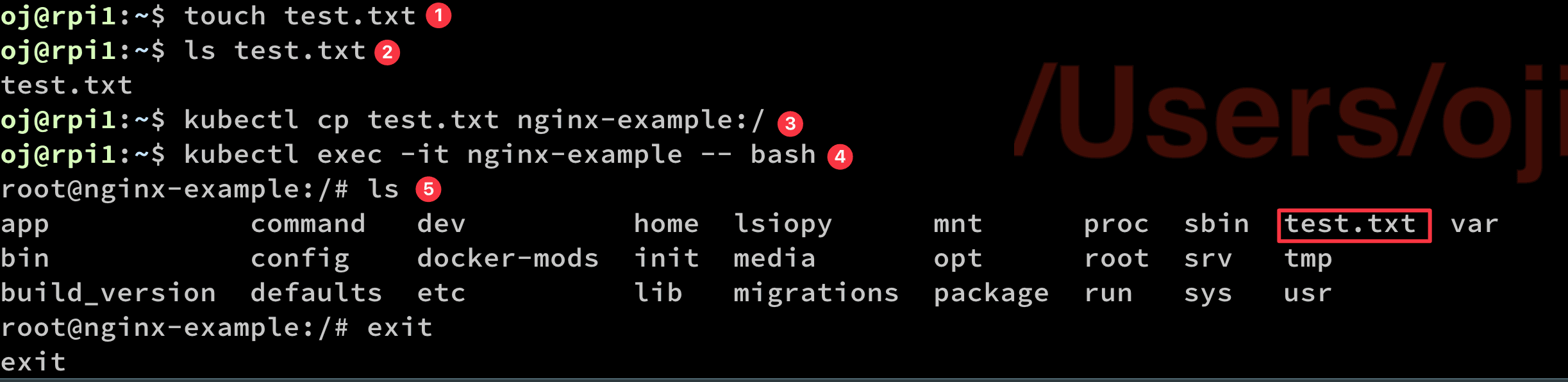 copy local file to pod